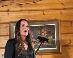 Jennifer Giebner Donato accepting induction into the CSHOF, February 16, 2026.