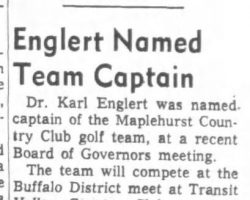 Englert Named Team Captain. May 12, 1964.
