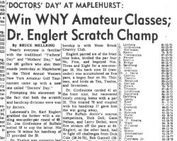 Win WNY Amateur Classes; Dr. Englert Scratch Champ. July 2, 1965.