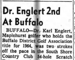Dr. Englert 2nd At Buffalo. August 3, 1964.
