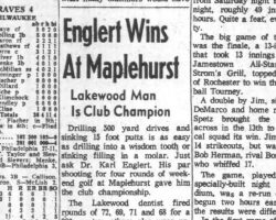 Englert Wins At Maplehurst. September 3, 1963.