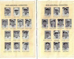 1929 World Series program A's photos