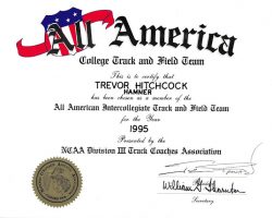 All American Indoor Intercollegiate Track and Field Team, 1995.