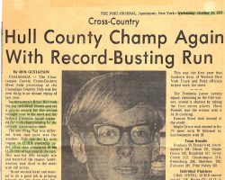 Hull County Champ Again With Record-Busting Run. October 24, 1973.
