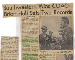 Southwestern Wins CCIAC; Brian Hull Sets Two Records. 1973.