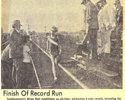Finish Of Record Run. 1973.