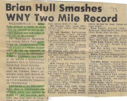 Brian Hull Smashes WNY Two Mile Record. <em>Post-Journal</em> (Jamestown), 1973.