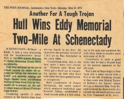 Hull Wins Eddy Memorial Two-Mile At Schenectady. May 21, 1973.