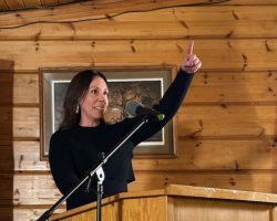 Brianne Prince Hazelton accepting induction into the CSHOF, February 16, 2026.