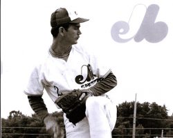 Kerry Kellogg pitching for the Jamestown Expos, 1980.