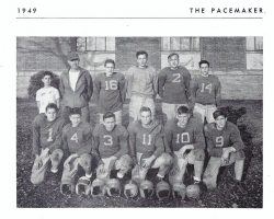 Mayville football 1949, Phil Young #2. Mayville football 1949, Phil Young #2.