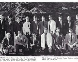 Cardinal Mindszenty High School track team, 1968.
Dan Wolfe on right in back row. Cardinal Mindszenty High School track team, 1968. Dan Wolfe on right in back row.