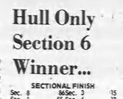 Hull Only Section 6 Winner... . June 6, 1974.