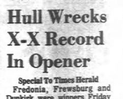 Hull Wrecks X-X Record In Opener. September 23, 1972.