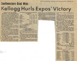 Kellogg Hurls Expos' Victory.  August 29, 1979.
