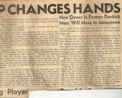 Falcon Ownership Changes Hands (part 2). <em>Post-Journal</em> (Jamestown), October 18, 1945. Falcon Ownership Changes Hands (part 2). October 18, 1945