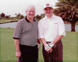 Paul Lawrie, Scottish PGA player, with Stan Marshaus. Paul Lawrie, Scottish PGA player, with Stan Marshaus.