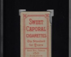 Tommy Leach. American Tobacco Company trading card back side, 1909. This card is in the CSHOF collection. Tommy Leach. American Tobacco Company trading card back side, 1909.