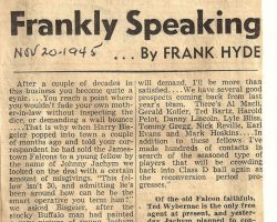 Frankly Speaking. <em>Post-Journal</em> (Jamestown), November 20, 1945. Frankly Speaking. November 20, 1945.