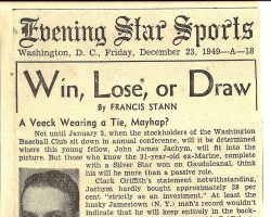 Win, Lose, or Draw. <em>Evening Star</em> (Washington, DC), December 23, 1949. Win, Lose, or Draw. December 23, 1949.