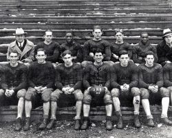 Salvatore "Jim" Foti, captain, holding ball with Jamestown High School football team, 1930. Salvatore "Jim" Foti, captain, holding ball with Jamestown High School football team, 1930.