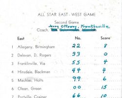 1947 Cattaraugus County All-Star basketball game program.