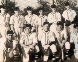 1948 Jamestown Class A Muny League champions. Ted Olsen is second from right in back row.