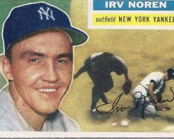 1956 trading card (front). 1956 trading card (front).
