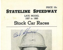 Bobby Schnars - Stateline Speedway Program, 1960. Bobby Schnars - Stateline Speedway Program, 1960.