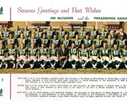 Jim McCusker's 1961 Philadelphia Eagles Christmas Card.