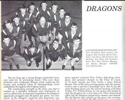 Basketball team in the 1965 Bemus Point High School yearbook.