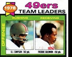 1978 San Francisco 49ers trading card.