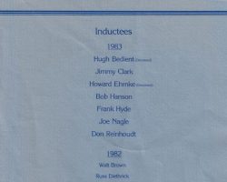 1982 and 1983 inductees list from program.