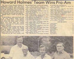 Howard Holmes' Team Wins Pro-Am. 1984.