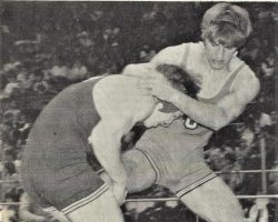 Marty Nichols, right, at 1986 NYS Wrestling Championships.
