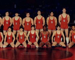 1986 Section 6 wrestlers. Marty Nichols, back row first on left.