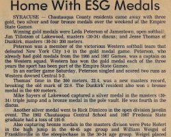 County Residents Return Home With ESG Medals.