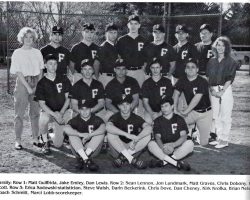 1992 Frewsburg Central School baseball team.