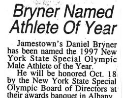 Bryner Named Athlete Of Year. <em>Post-Journal</em> (Jamestown), 1997. Bryner Named Athlete Of Year. 1997.