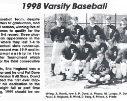 1998 Frewsburg Central School baseball team.