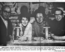 Bowl-Down Cancer Trophies. November 19, 1965.
