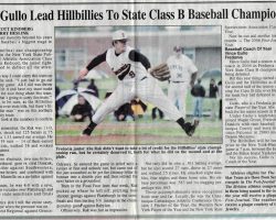 Rak, Gullo Lead Hillbillies To State Class B Baseball Championship. 2006.
