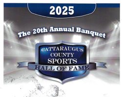 Cover of the March 29, 2025 Cattaraugus County Sports Hall of Fame program book.