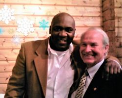 Thurman Thomas, Pro Football Hall of Famer, with Stan Marshaus in 2010. Thurman Thomas, Pro Football Hall of Famer, with Stan Marshaus in 2010.