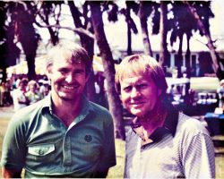 Jack Nicklaus, PGA player, with Stan Marshaus, 1982. Jack Nicklaus, PGA player, with Stan Marshaus, 1982.