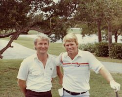 Stan Marshaus with Jim Simmons, PGA golfer, in 1982. Stan Marshaus with Jim Simmons, PGA golfer, in 1982.