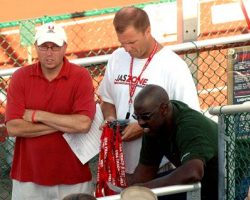 Ron Graham working at USATF event.