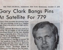 Gary Clark Bangs Pins At Satellite For 779. October 17, 1979.