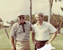 Miller Barber, PGA player, with Stan Marshaus in 1982. Miller Barber, PGA player, with Stan Marshaus in 1982.