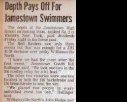 Depth Pays Off For Jamestown Swimmers. Depth Pays Off For Jamestown Swimmers.
